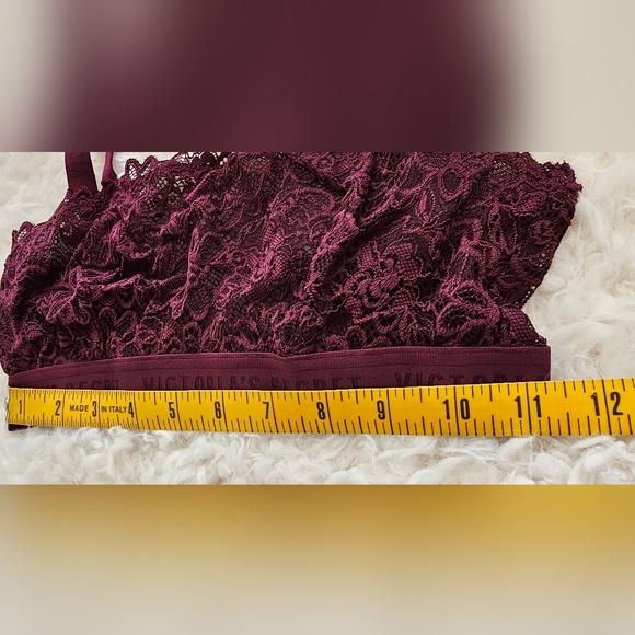 Victoria Secret Wine Red Lace Bralette Size Small - Picture 6 of 11